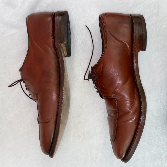 Allen Edmonds Delray split toe brown cognac leather oxford dress shoe 11.5D main image 5